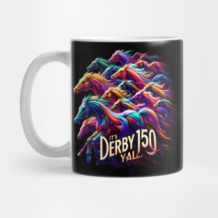 Cute Horse 150th Derby Day 2024 Horse racing Fascinator Mug